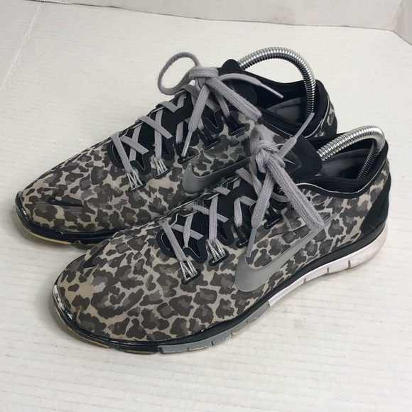 Nike Sneakers Womens 8.5  Free TR Connect 2 Training Shoe Leopard Print Gray - Picture 1 of 14